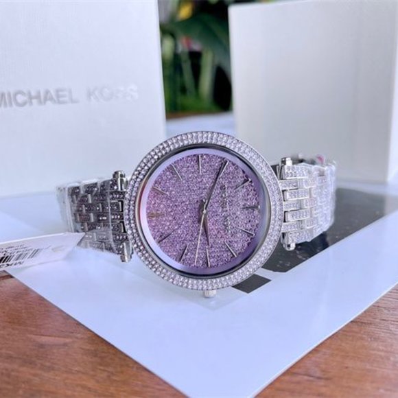 Michael Kors Darci MK3850 Purple Dial Women’s Watch NWT - Picture 2 of 5